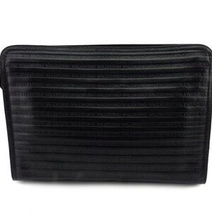 MARIO VALENTINO Clutch bag Black Gold Silver Women Authentic secondhand